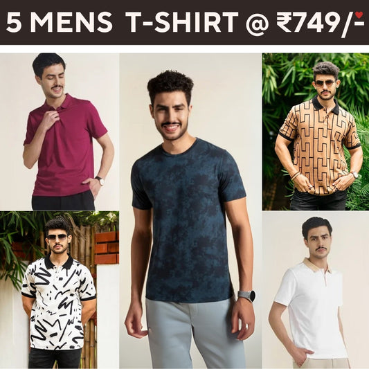 5-Pack Style with a of Premium T-Shirts for Men