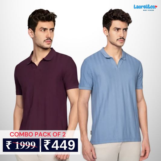 Pack of 2 polo T- Shirts Classic Comfort : For Every Occasion